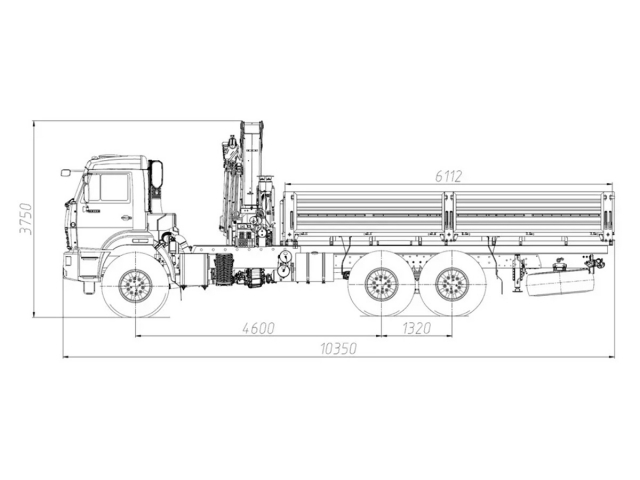 Фото №1: Бортовой автомобиль KAMAZ-43118-73094-50 с КМУ Палфингер Инман ИМ-320С (мод. 6591-351591-50)