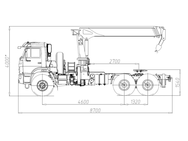 Фото №1: Седельный тягач KAMAZ-43118-3027-48 с КМУ Kanglim 1256 (мод. 659102-12229А-48)