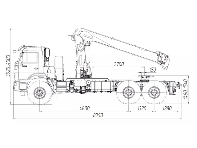 Фото №1: Седельный тягач KAMAZ-43118-3027-48 с КМУ Horyong HRS-216 (мод. 659102-16099А-48)