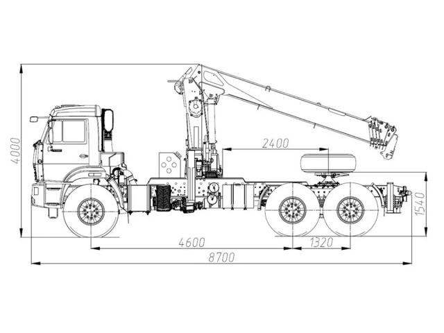 Фото №1: Седельный тягач KAMAZ-43118-73094-50 с КМУ Horyong HRS-216 + БУР 360 мм (мод. 659102-161292-50)