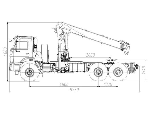 Фото №1: Седельный тягач KAMAZ-43118-3027-48 с КМУ Horyong HRS-216 + БУР 360 мм (мод. 659102-16129А-48)