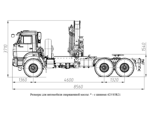Фото №1: Седельный тягач KAMAZ-43118-2095-48 с КМУ Палфингер Инман ИМ-320С (мод. 659102-35125В-48)