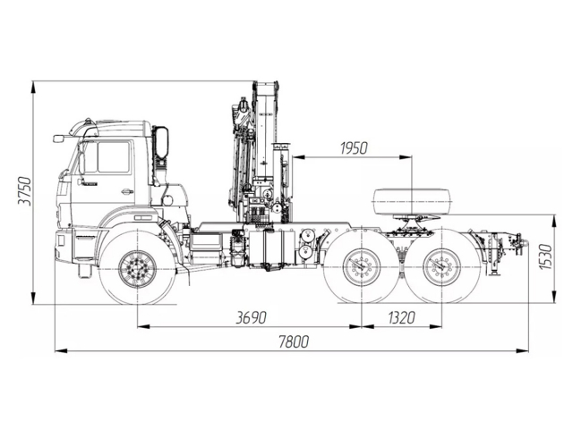 Фото №1: Седельный тягач KAMAZ-43118-3027-48 с КМУ Палфингер Инман ИМ-320С (мод. 659102-35162С-48)