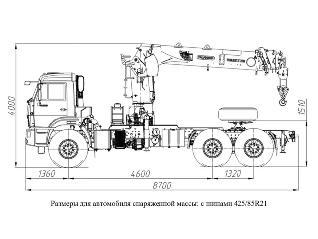Фото №1: Седельный тягач KAMAZ-43118-23027-50 с КМУ Палфингер Инман ИТ-200 (мод. 659102-352741-50)