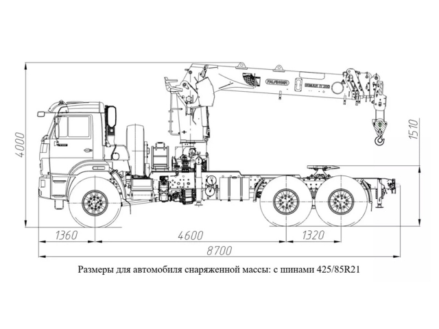 Фото №1: Седельный тягач KAMAZ-43118-3027-48 с КМУ Палфингер Инман ИТ-200 (мод. 659102-35277А-48)