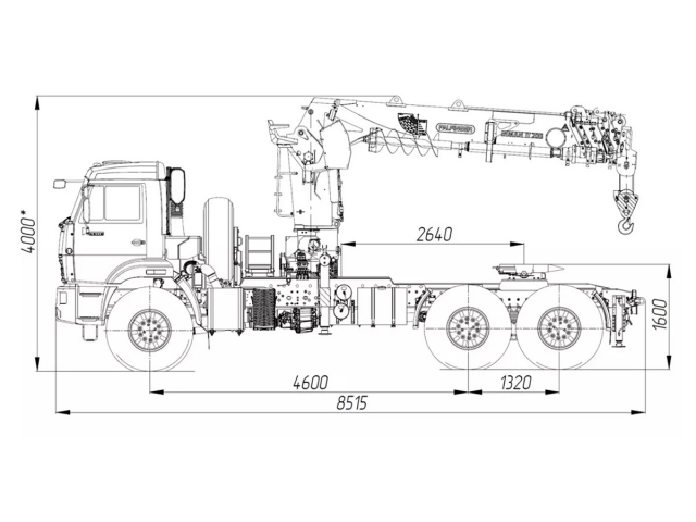 Фото №1: Седельный тягач KAMAZ-43118-73094-50 с КМУ Палфингер Инман ИТ-200 (мод. 659102-354192-50)