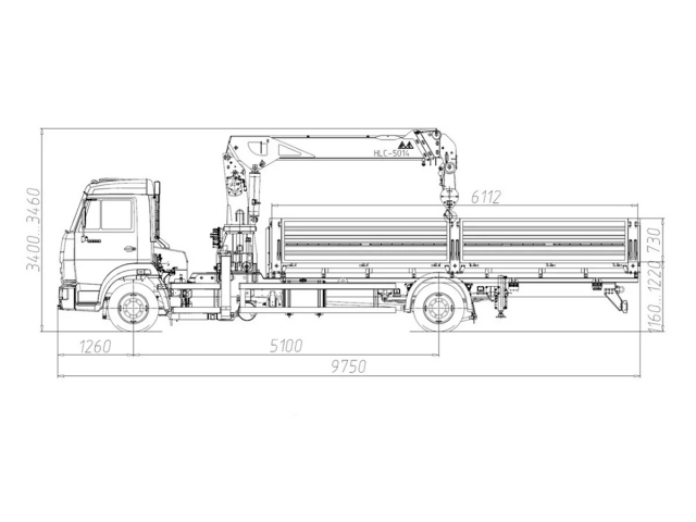 Фото №1: Бортовой автомобиль KAMAZ-4308-4014-69 с КМУ HKTC 5014 (мод. 6594-131041-69)