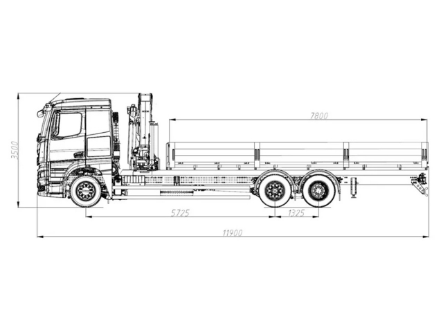 Фото №2: Бортовой автомобиль KAMAZ-65658-1764-49 с КМУ Палфингер Инман ИМ-320 (мод. 7590-118444-49)