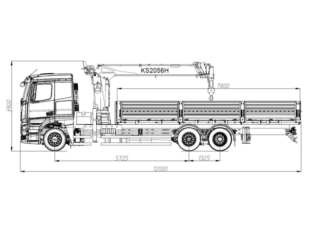 Фото №1: Бортовой автомобиль KAMAZ-65658-1764-49 с КМУ Kanglim 2056 (мод. 7590-128744-49)