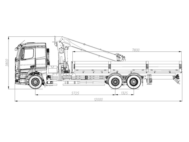 Фото №1: Бортовой автомобиль KAMAZ-65658-1764-49 с КМУ Horyong HRS-216 (мод. 7590-161544-49)