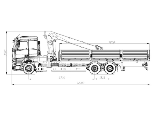 Фото №1: Бортовой автомобиль KAMAZ-65658-1764-49 с КМУ Horyong HRS-216 (мод. 7590-161644-49)