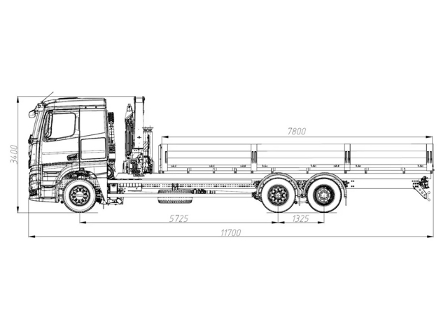 Фото №1: Бортовой автомобиль KAMAZ-65658-1764-49 с КМУ Палфингер Инман ИМ-240N (мод. 7590-352244-49)