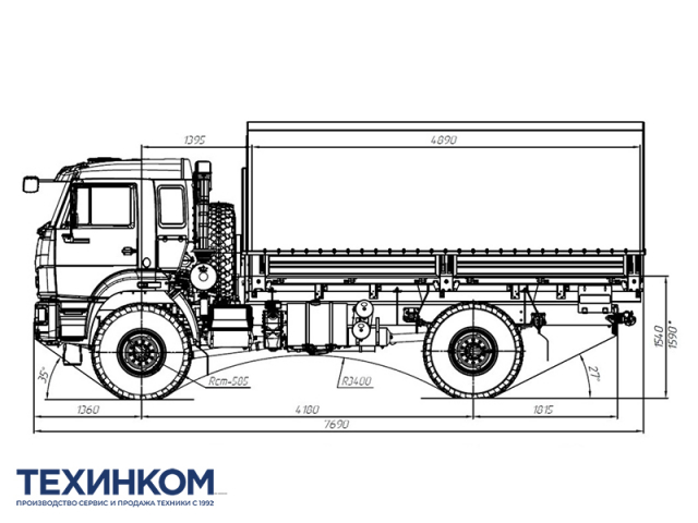 Фото №8: Бортовой автомобиль KAMAZ-43502
