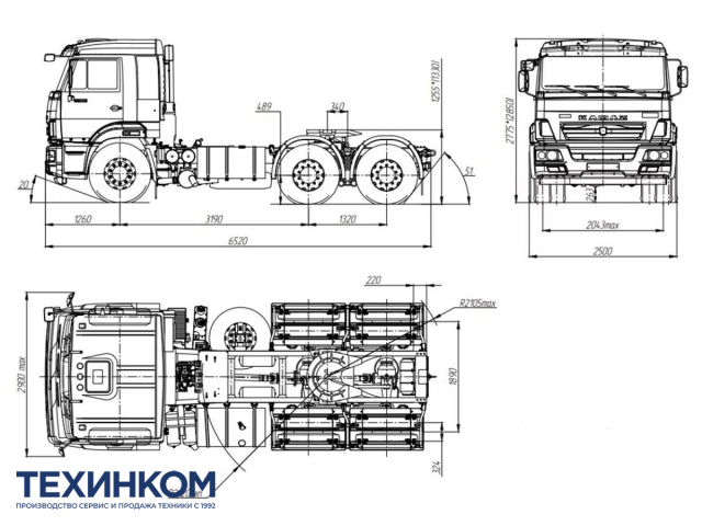 Фото №2: Седельный тягач KAMAZ-65116 (15 тонн, 6х4)