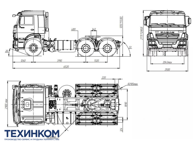 Фото №4: Седельный тягач KAMAZ-65116 (15 тонн, 6х4)