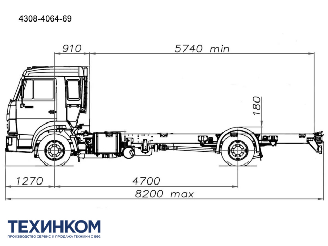 Фото №3: Шасси KAMAZ-4308