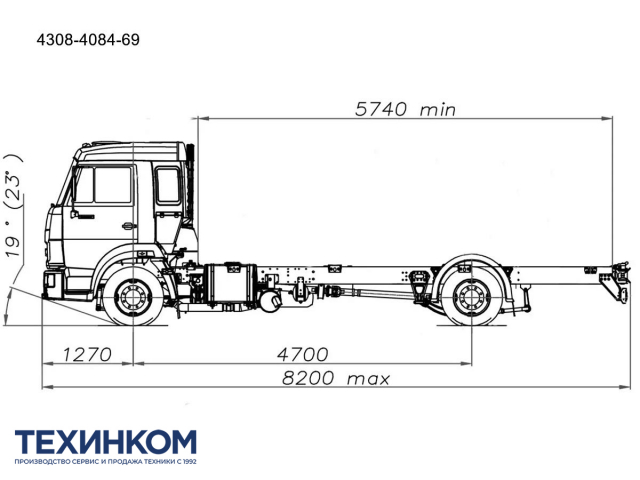 Фото №4: Шасси KAMAZ-4308