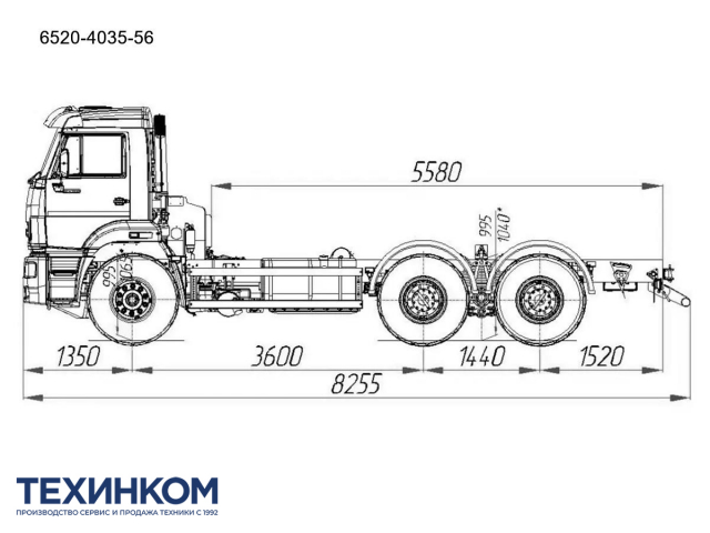 Фото №3: Шасси KAMAZ-6520 (6х4)