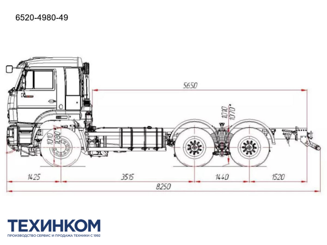 Фото №4: Шасси KAMAZ-6520 (6х4)