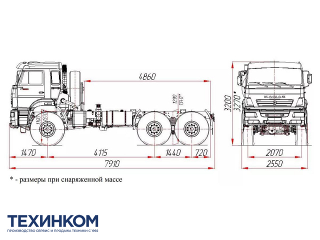 Фото №2: Шасси KAMAZ-65222-23012-53 (6х6)