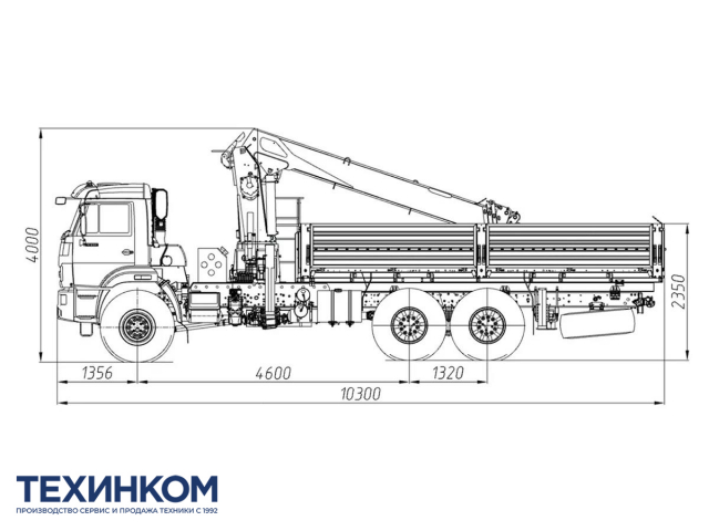 Фото №1: Бортовой автомобиль KAMAZ-43118-2095-48 с КМУ Horyong HRS-216 (мод. 6591-16014В-48)