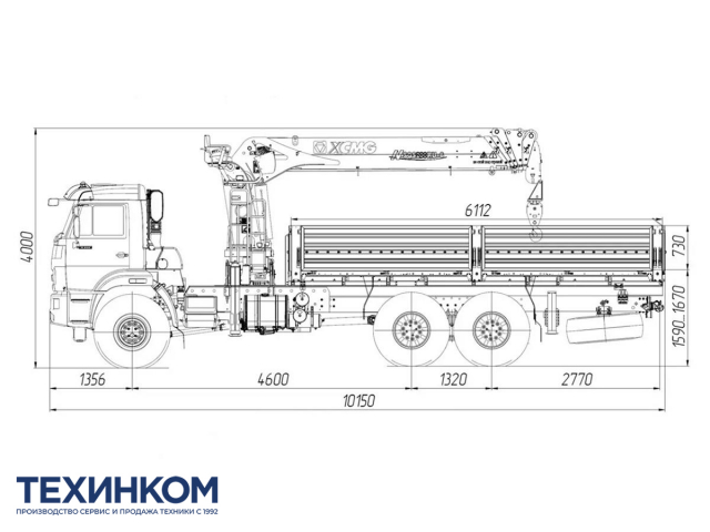 Фото №5: Бортовой автомобиль KAMAZ-43118-2095-48 с КМУ XCMG SQS 200-6 (мод. 6591-15044B-48)