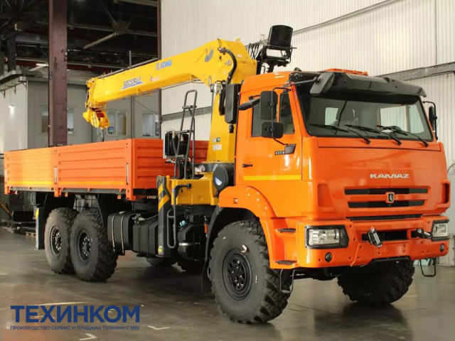 Фото №1: Бортовой автомобиль KAMAZ-43118-2095-48 с КМУ XCMG SQS 250RU-5 (мод. 6591-15104B-48)
