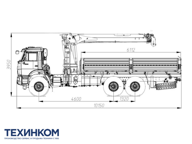 Фото №3: Бортовой автомобиль KAMAZ-43118-2095-48 с КМУ XCMG SQS 250RU-5 (мод. 6591-15104B-48)