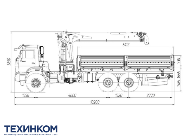 Фото №1: Бортовой автомобиль KAMAZ-43118-2095-48 с КМУ XCMG SQS 300-5 (мод. 6591-15304B-48)