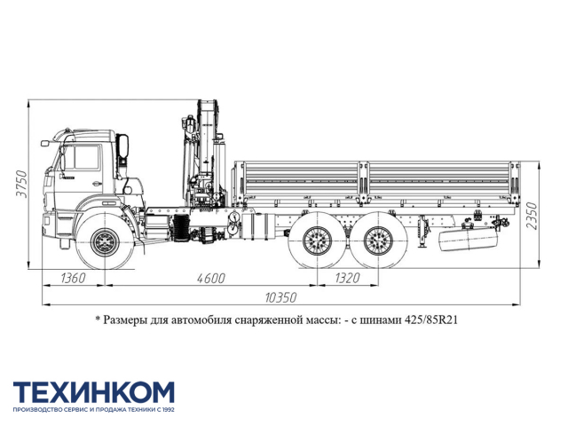 Фото №1: Бортовой автомобиль KAMAZ-43118-2095-48 с КМУ Палфингер Инман ИМ-320 (мод. 6591-11554В-48)