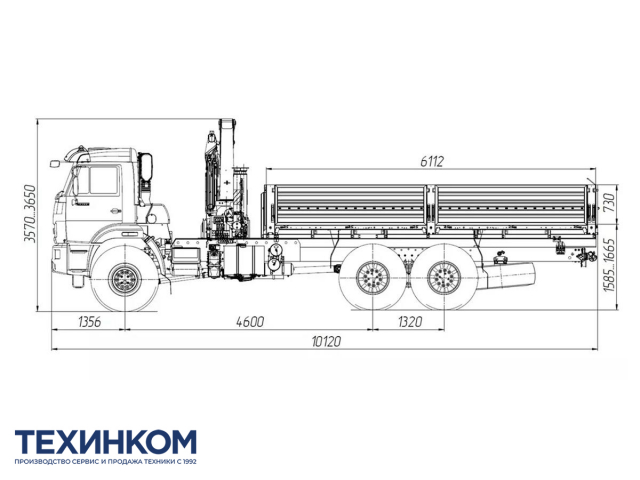 Фото №1: Бортовой автомобиль KAMAZ-43118-3027-48 с КМУ Палфингер Инман ИМ-240N (мод. 6591-35016A-48)