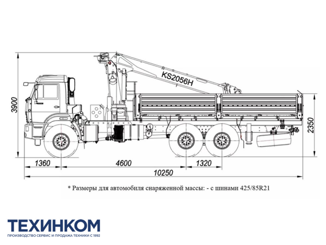 Фото №1: Бортовой автомобиль KAMAZ-43118-73094-50 с КМУ Kanglim 2056 (мод. 6591-120191-50)
