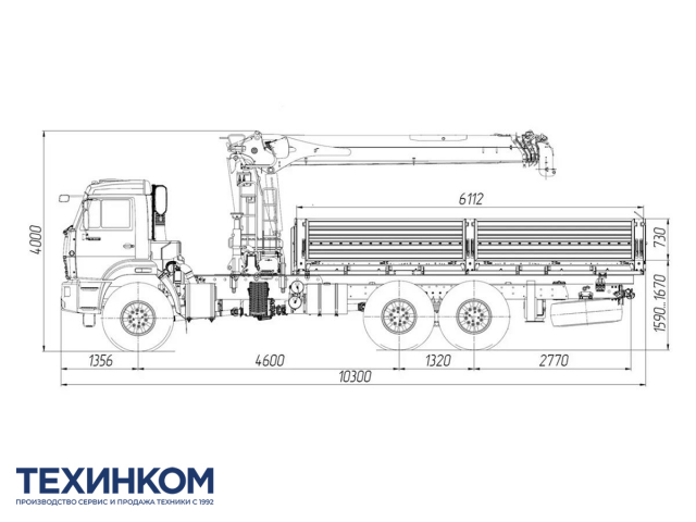 Фото №1: Бортовой автомобиль KAMAZ-43118-73094-50 с КМУ XCMG SQS 250RU-5 (мод. 6591-151091-50)