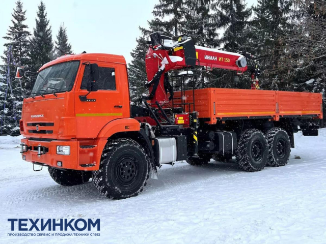 Фото №1: Бортовой автомобиль KAMAZ-43118-73094-50 с КМУ Палфингер Инман ИТ-150 (мод. 6591-38091-50)