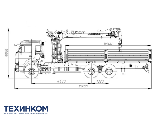 Фото №1: Бортовой автомобиль KAMAZ-65115-3094-48 с КМУ XCMG SQS 200-6 (мод. 6590-151323-48)