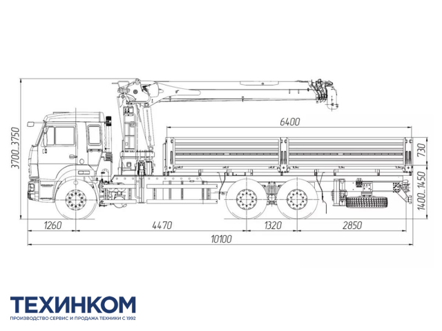 Фото №1: Бортовой автомобиль KAMAZ-65115-3094-48 с КМУ XCMG SQS 250RU-5 (мод. 6590-151223-48)
