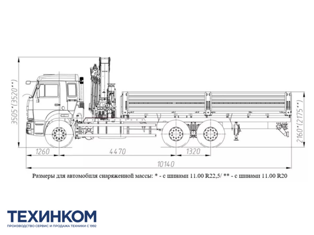 Фото №1: Бортовой автомобиль KAMAZ-65115-3094-48 с КМУ Палфингер Инман ИМ-320С (мод. 6590-351123-48)