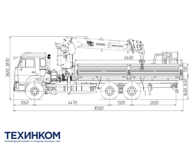 Фото №1: Бортовой автомобиль KAMAZ-65115-3094-48 с КМУ Палфингер Инман ИТ-200 (мод. 6590-353023-48)