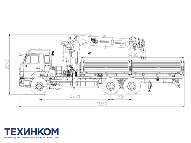 Фото №1: Бортовой автомобиль KAMAZ-65115-3094-48 с КМУ Палфингер Инман ИТ-200 (мод. 6590-353723-48)