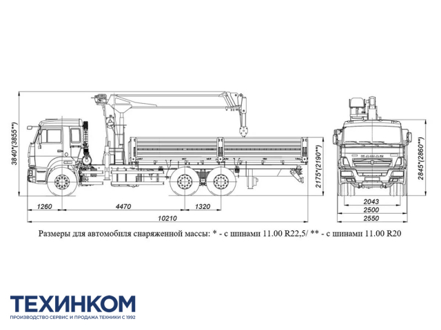 Фото №1: Бортовой автомобиль KAMAZ-65115-4094-56 с КМУ Kanglim 2056 (мод. 6590-121750-56)
