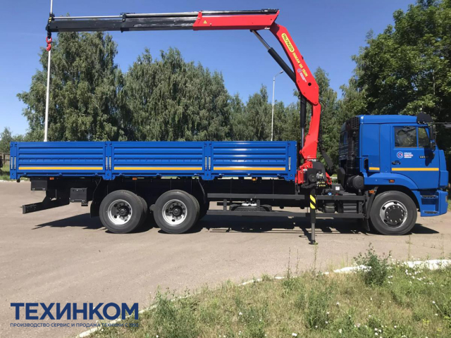 Фото №1: Бортовой автомобиль KAMAZ-65117-3010-48 с КМУ Палфингер Инман ИМ-150N (мод. 6590-33521-48)