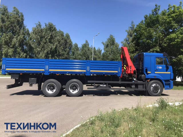 Фото №2: Бортовой автомобиль KAMAZ-65117-3010-48 с КМУ Палфингер Инман ИМ-150N (мод. 6590-33521-48)