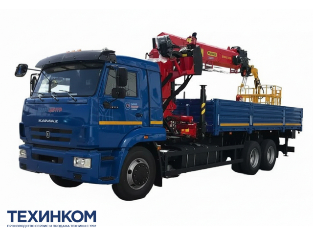 Фото №1: Бортовой автомобиль KAMAZ-65117-3010-48 с КМУ Палфингер Инман ИТ-200 + сертифицир. люлька с ДУ (мод. 6590-357521-48)