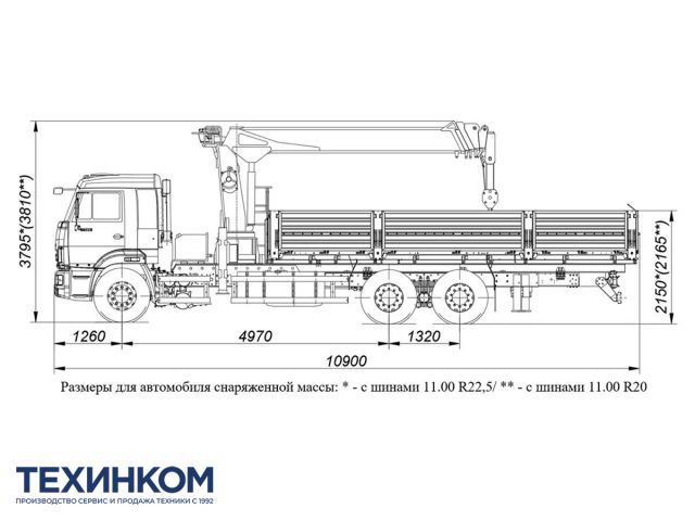 Фото №1: Бортовой автомобиль KAMAZ-65117-4010-48 с КМУ Kanglim 2056 (мод. 6590-121853-48)