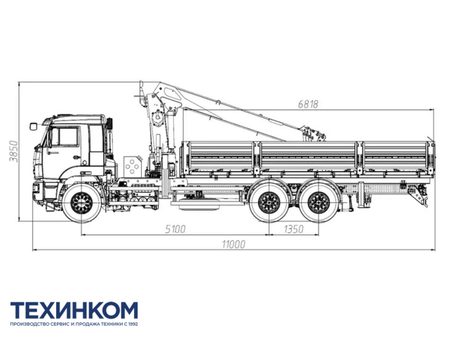 Фото №1: Бортовой автомобиль KAMAZ-65117-104020-49 с КМУ HORYONG HRS-216 (мод. 6590-160155-49)