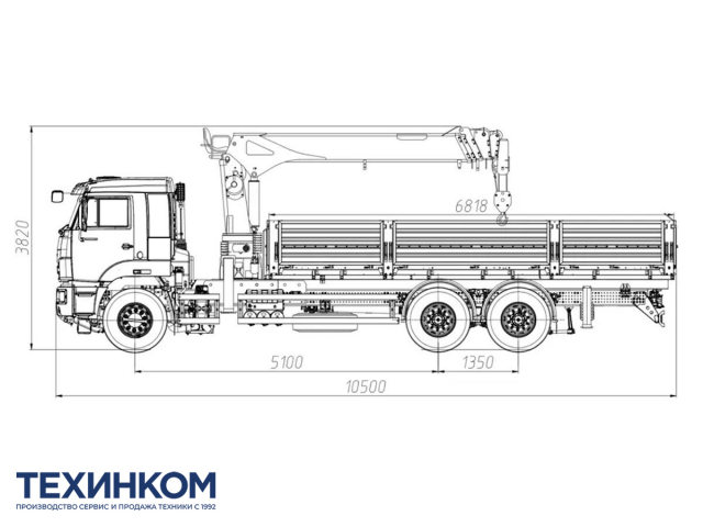 Фото №1: Бортовой автомобиль KAMAZ-65117-104020-49 с КМУ Kanglim 1256 (мод. 6590-120955-49)