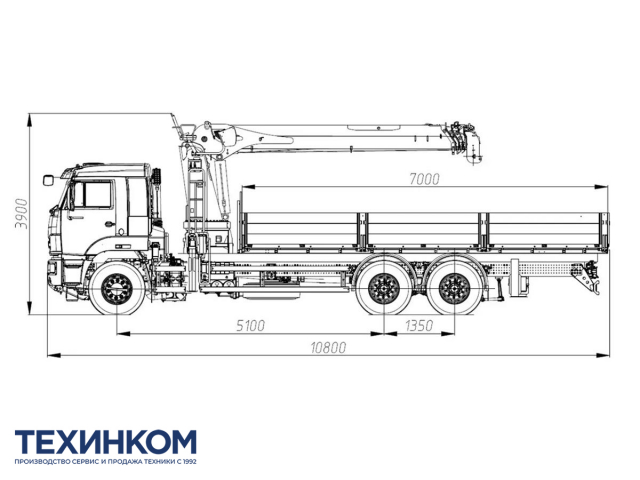 Фото №1: Бортовой автомобиль KAMAZ-65117-104020-49 с КМУ XCMG SQS 250RU-5 (мод. 6590-152455-49)