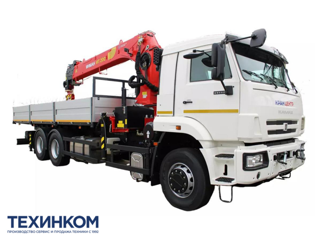 Фото №1: Бортовой автомобиль KAMAZ-65117-104020-49 с КМУ Палфингер Инман ИТ-200 (мод. 6590-2353155-49)