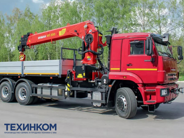 Фото №2: Бортовой автомобиль KAMAZ-65117-104020-49 с КМУ Палфингер Инман ИТ-200 (мод. 6590-2353155-49)