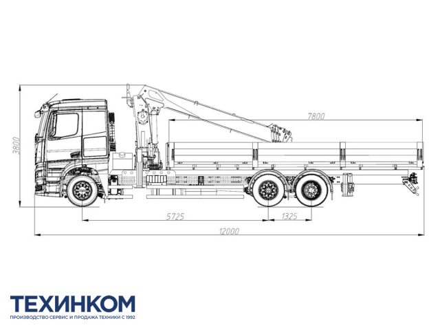 Фото №1: Бортовой автомобиль KAMAZ-65658-1764-49 с КМУ Horyong HRS-216 (мод. 7590-161544-49)